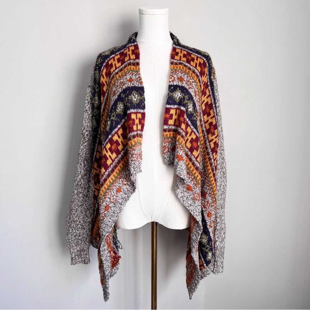 Natural Reflections Open Front Chunky Cardigan Size M